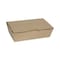 Pactiv Evergreen EarthChoice Tamper Evident OneBox Paper Box, 9.04 x 4.85 x 2.75, Kraft, PK162, 162PK NOB04SKECTE - alternate 2